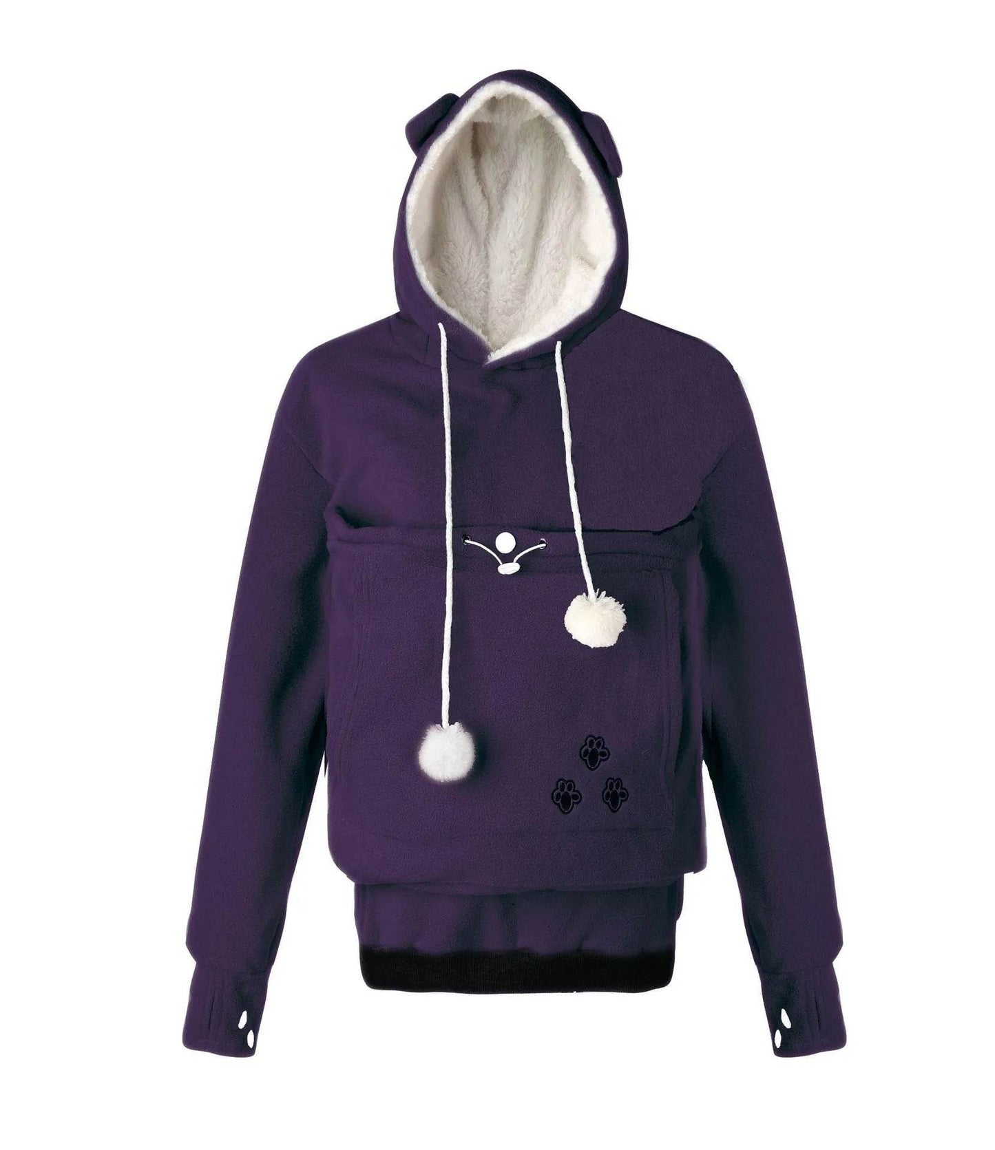 Women Embroidery Big Pocket Hoodie Pullovers Fall Winter Sweatshirt - Velora
