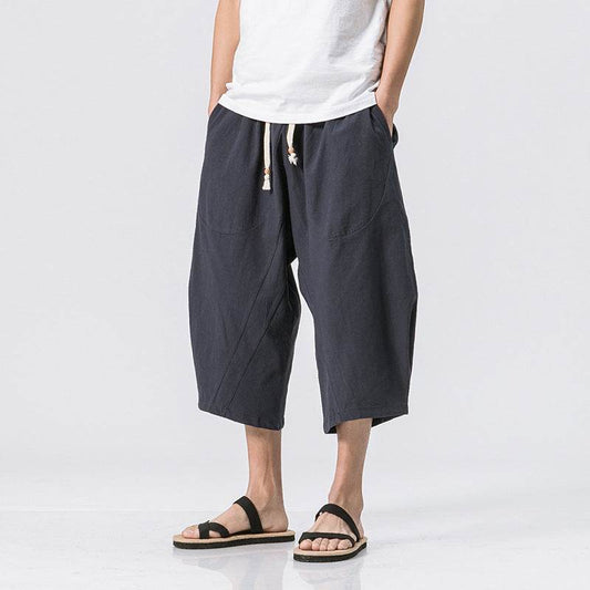 Chinese Style Cotton And Harem Pants - Velora