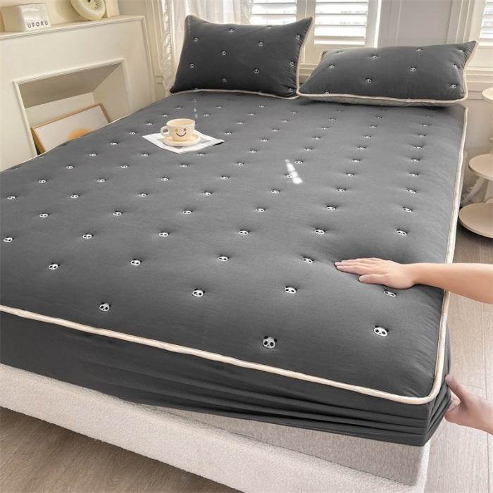 New Soybean Fiber Quilted Fitted Sheet Single Piece - Velora