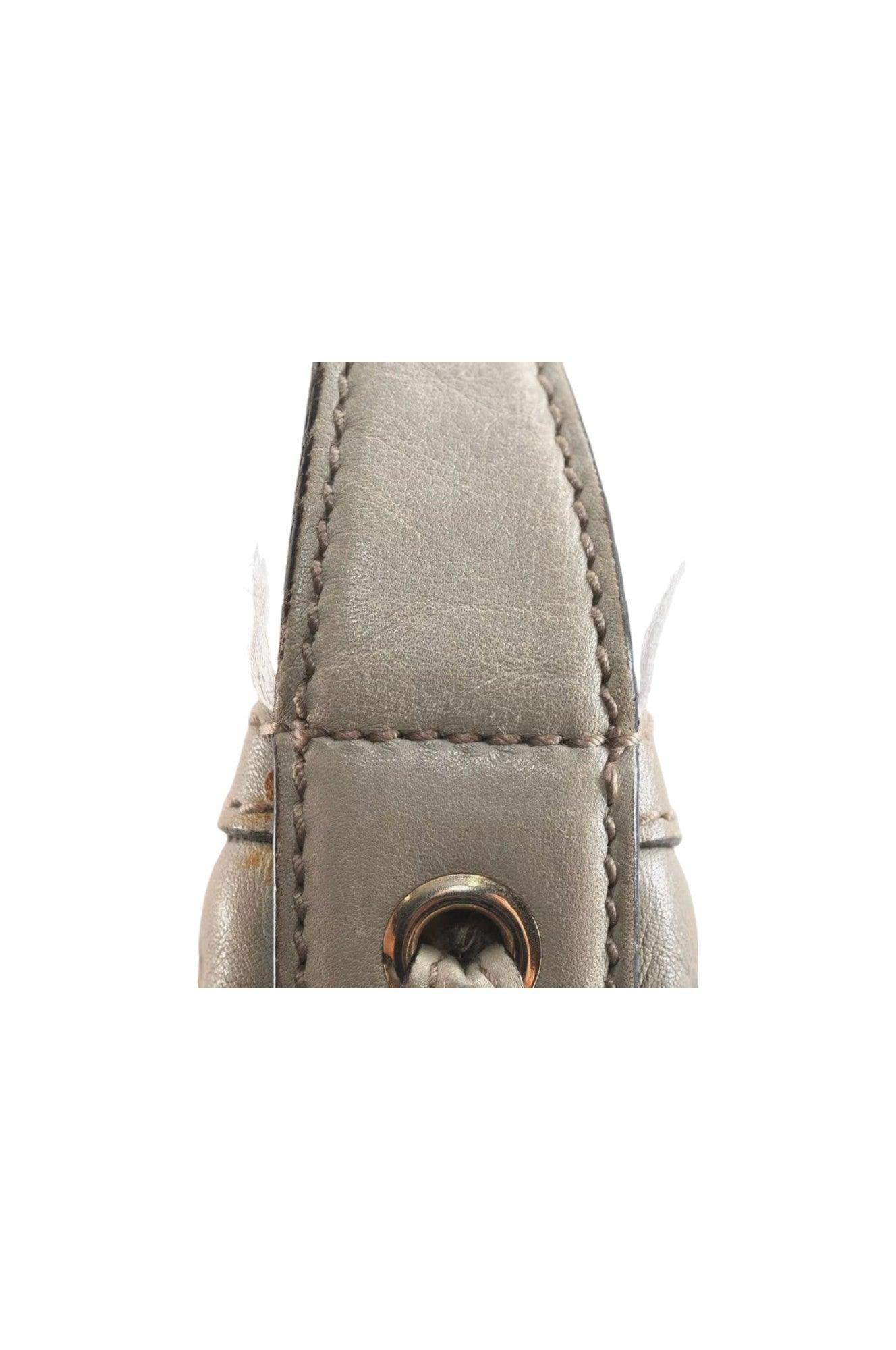GUCCI Princy Guccissima GG Leather Shoulder Bag 162882 White 7406K - Velora