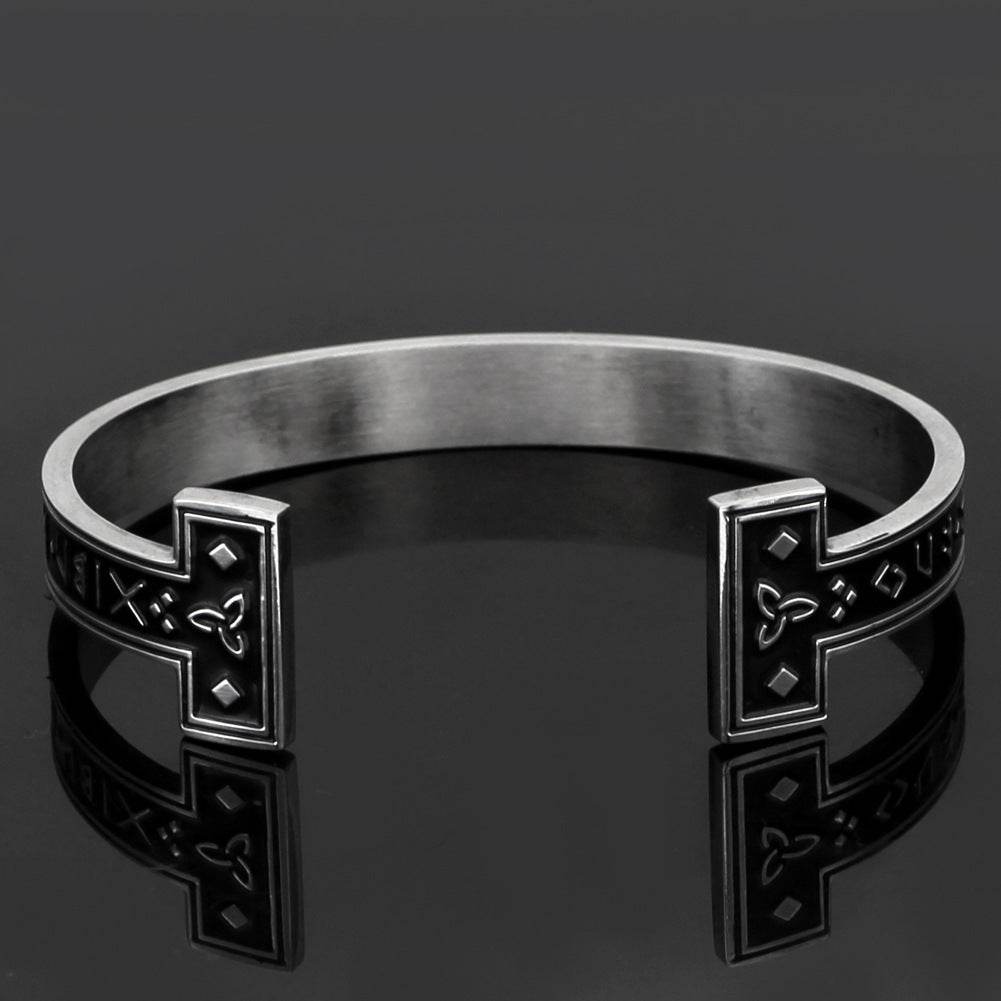 New Titanium Steel Personality Digital Text Bracelet - Velora