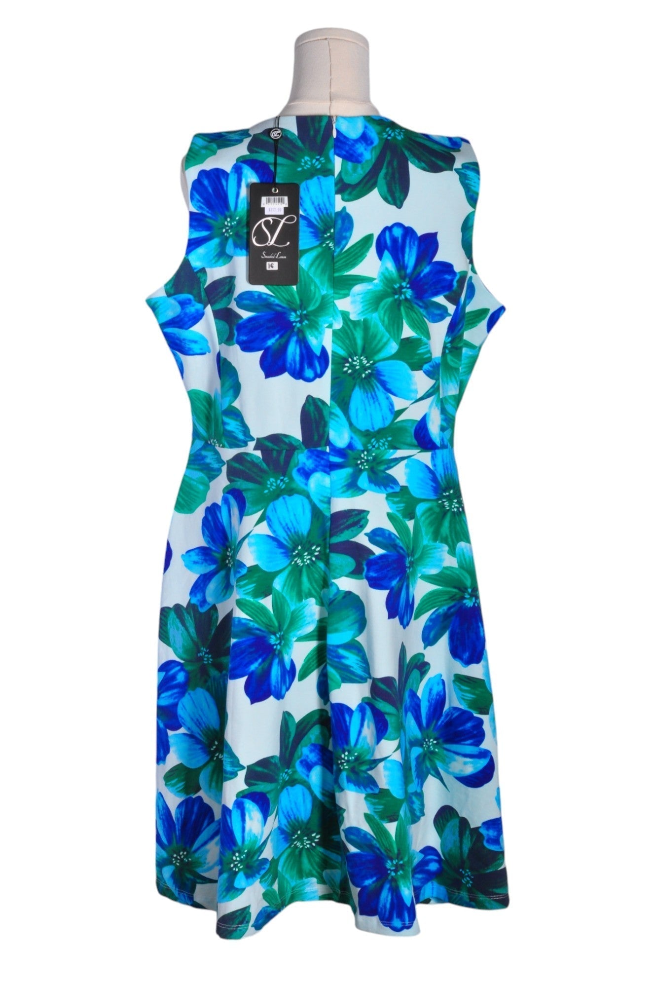 SMASHED LEMON Women A-Line Dresses Regular fit in Blue - 16 - Velora