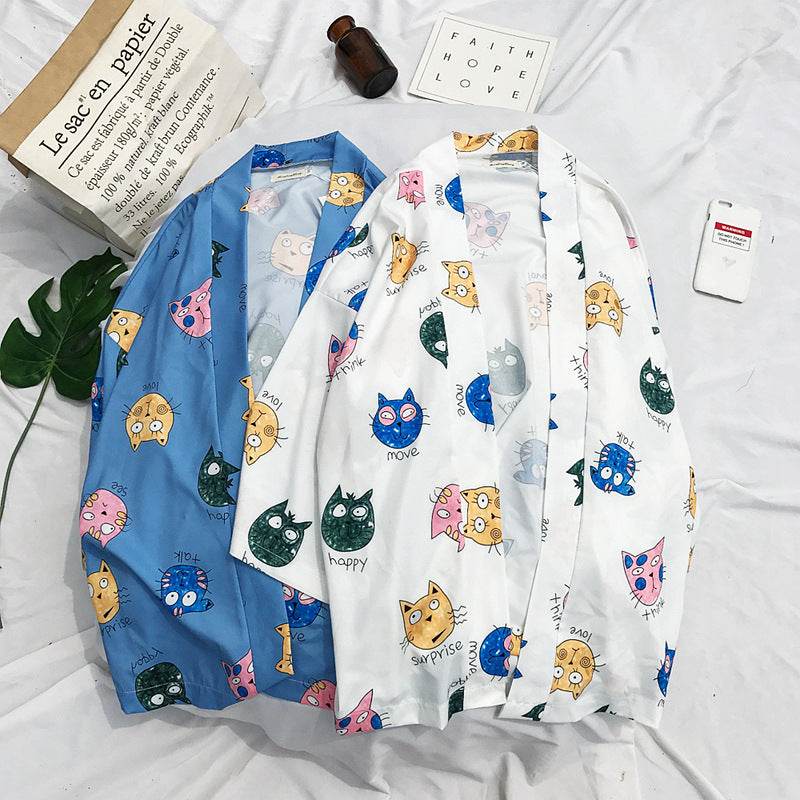 Chinese style seven-point sleeve robe cloak - Velora