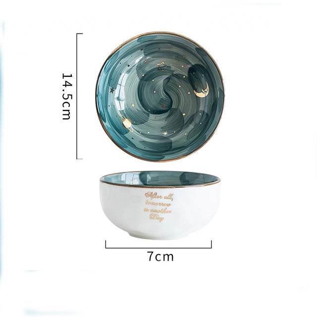 Ceramic Breakfast Salad Bowl With Cute Eating Bowl - Velora