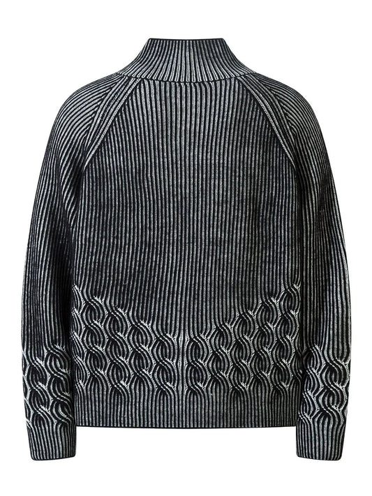 Men's Ribbed Zip-Up Cardigan - Velora