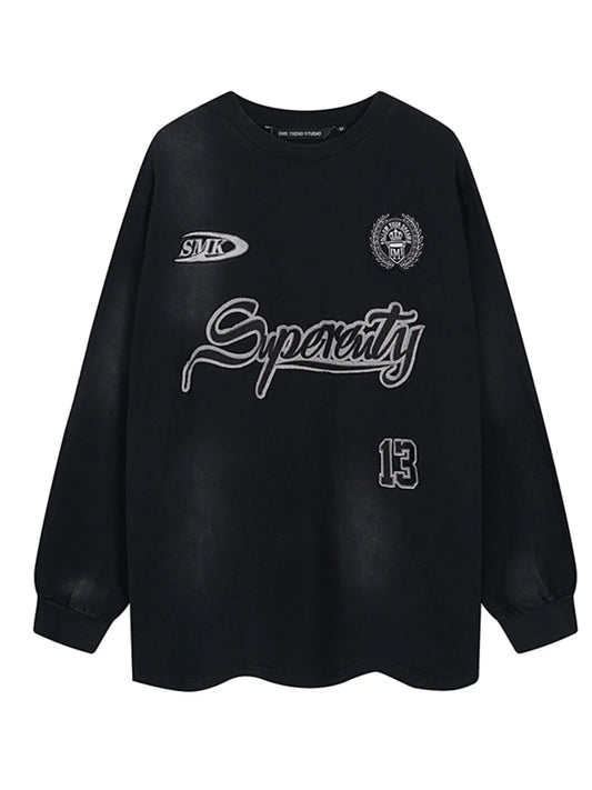 Men's Graphic Oversized Long Sleeve Sweatshirt - Velora