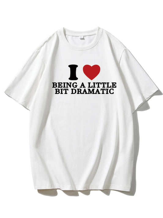 Plus Size Letter Graphic Round Neck Short Sleeve T-Shirt - Velora