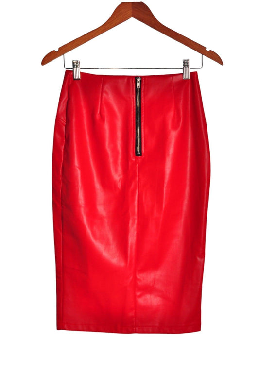 SHEIN Women Pencil Skirts Regular fit in Red - XS - Velora