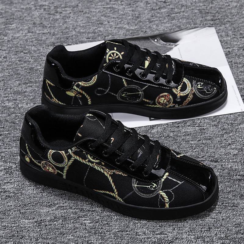 Low Cut Casual Sneakers Printed Breathable Men's Shoes - Velora