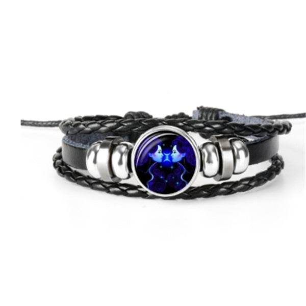 Zodiac Constellation Bracelet Braided Design Bracelet For Men Women Kids - Velora