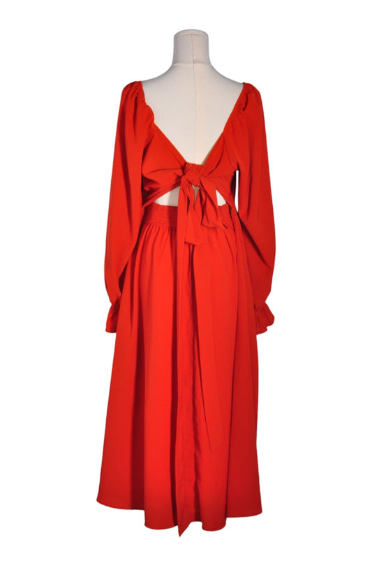 UNBRANDED Women Fit & Flare Dresses Regular fit in Red - XL - Velora