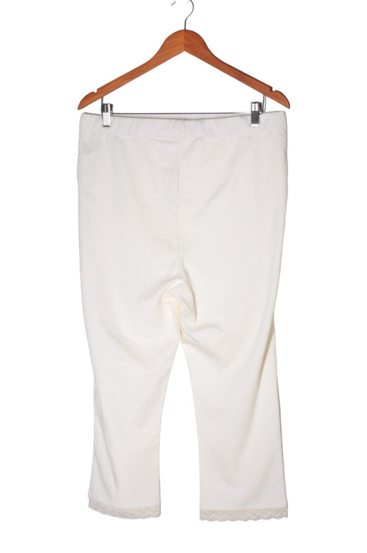 UNBRANDED Women Work Pants Regular fit in White - 16 - Velora