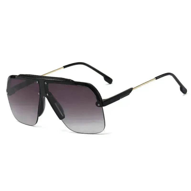 Premium Rimless Oversized Aviator Sunglasses for Women, PC Lens UV Protection Women’s Shade - Velora