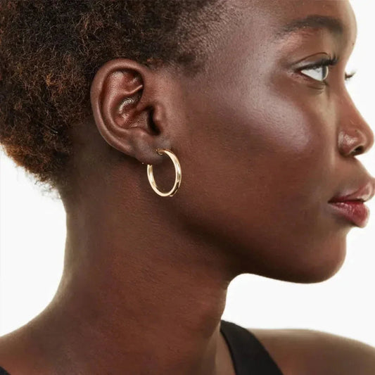 14K White Gold-Plated 925 Sterling Silver Hoop Earrings - Stylish And Hypoallergenic Jewelry For Women - Velora Luxury Fashion