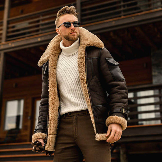 Winter Jacket Mens Military Fleece Warm Jackets Male Fur Collar Coats Army Tactical Jacket - Velora