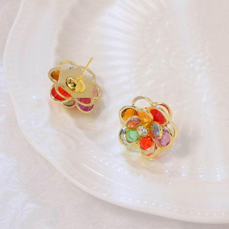 Female Sweet And Simple Small Flower Stud Earrings Earrings Ear Accessories For Her New Trendy Women's High-grade Earrings - Velora