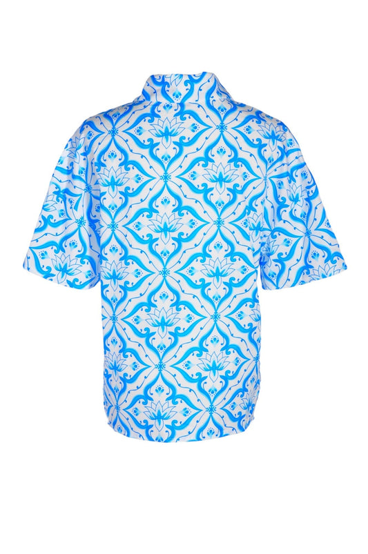 SHEIN Women Button Down Tops Regular fit in Blue - 4 - Velora