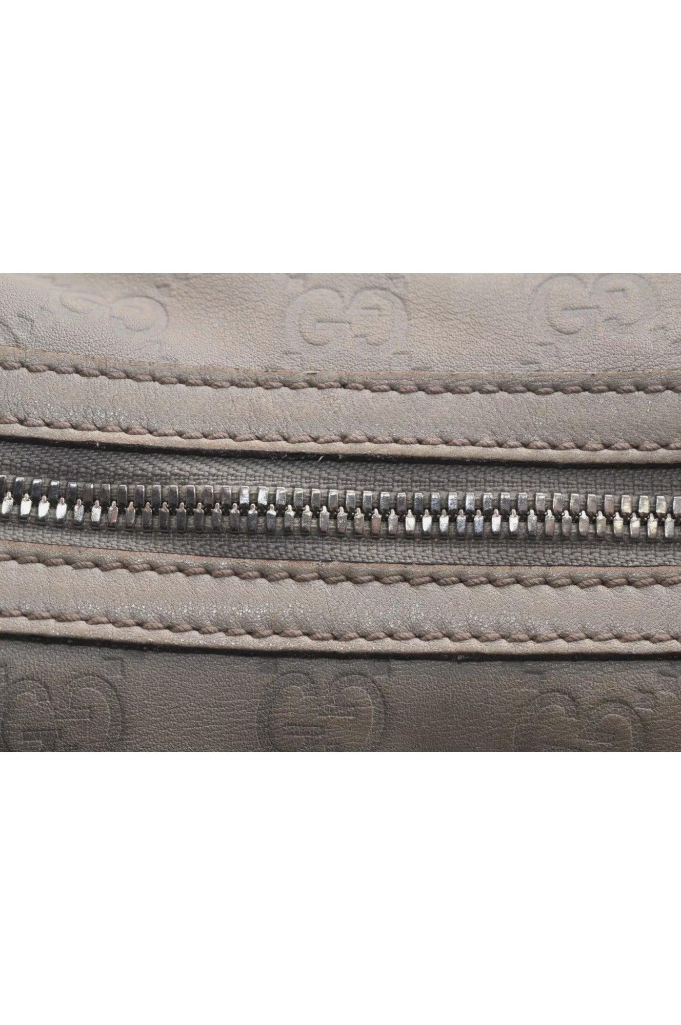 GUCCI Princy Guccissima GG Leather Shoulder Bag 162882 White 7406K - Velora