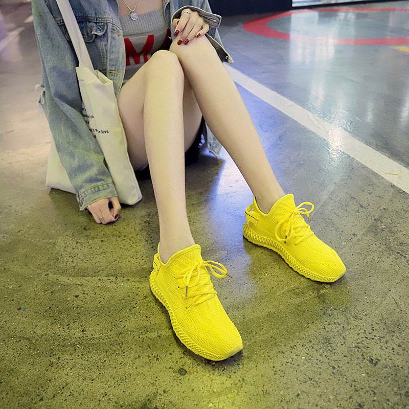 Fashion Candy Color Women Sneakers Tenis Feminino Casual Shoes Women Breathable Mesh Sneakers Women Yellow Red Basket Femme - Velora