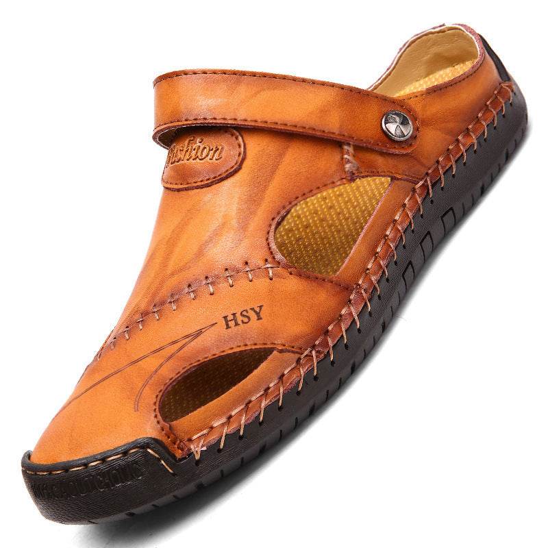 Men's Closed Toe Sandals Summer Adjustable Slides Slippers Fashion Beach Shoes - Velora