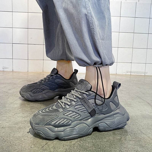 Men's Shoes Spring New Sports And Leisure Men's Korean Version Of The Trend Of Wild Increase Hong Kong Style Ins Old Fashion Shoes - Velora