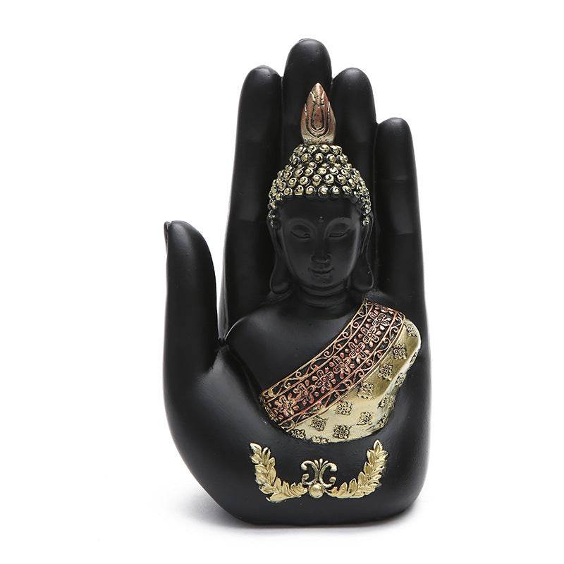 Green Resin Thai Buddha Statue Handmade Sculpture Hindu Fengshui Buddhist Figurine Meditation Home - Velora