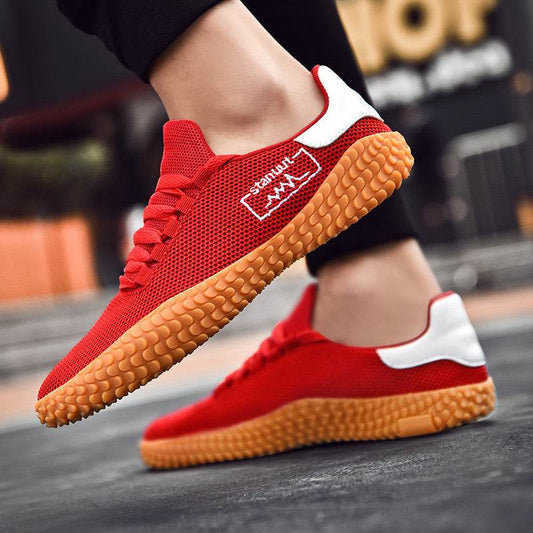 Spring and Summer Flying Woven Casual Shoes Large Men's Shoes Beathable Korean Forrest Gump Sneakers - Velora