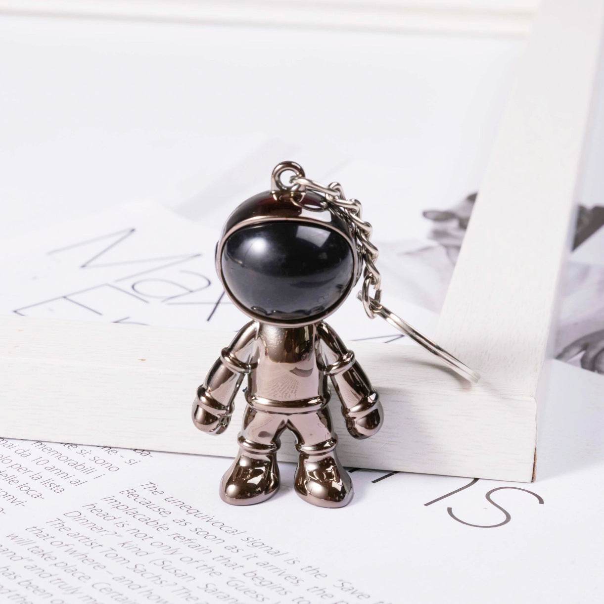 Korean Hip Hop Fashion Cross Spaceman Necklace Keychain - Velora
