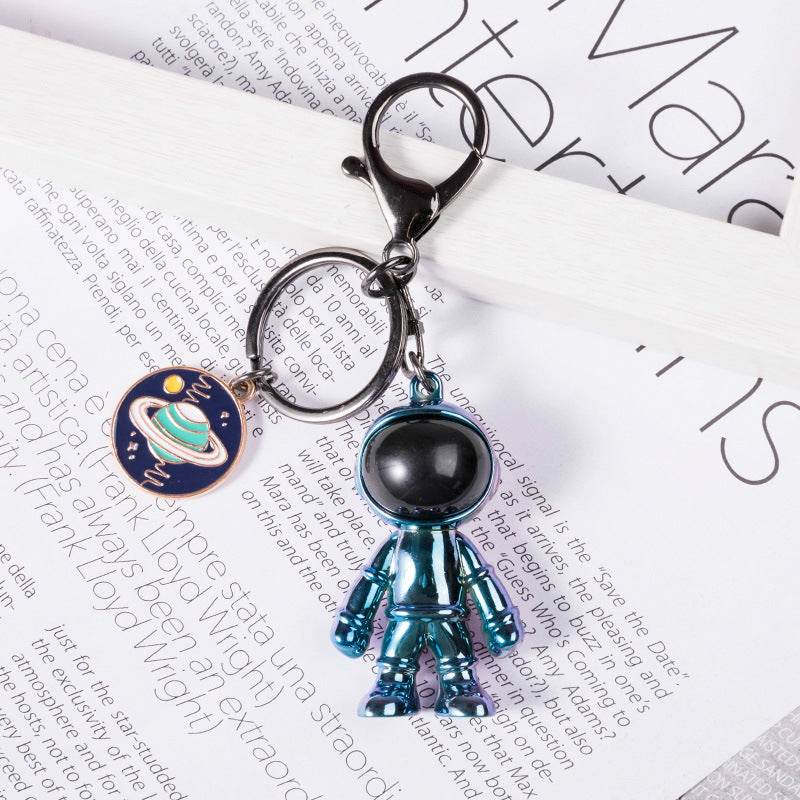 Korean Hip Hop Fashion Cross Spaceman Necklace Keychain - Velora