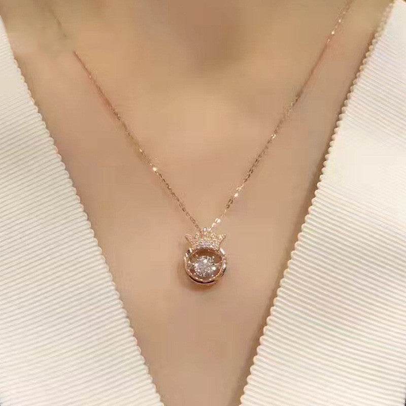 Crown Smart Necklace Korean Girls All-match - Velora