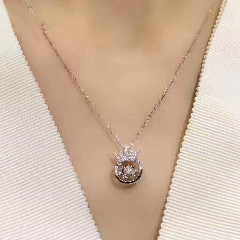 Crown Smart Necklace Korean Girls All-match - Velora