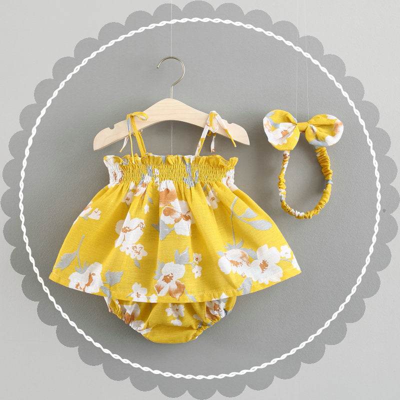 Baby New Summer Korean Princess Dress Baby Skirt Girl Dress Suit - Velora