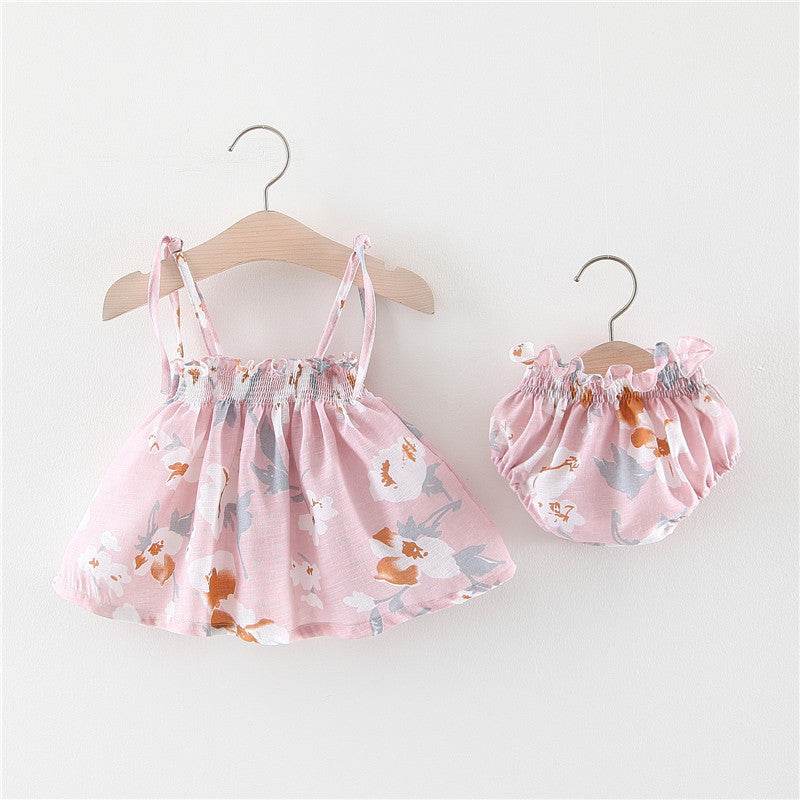 Baby New Summer Korean Princess Dress Baby Skirt Girl Dress Suit - Velora