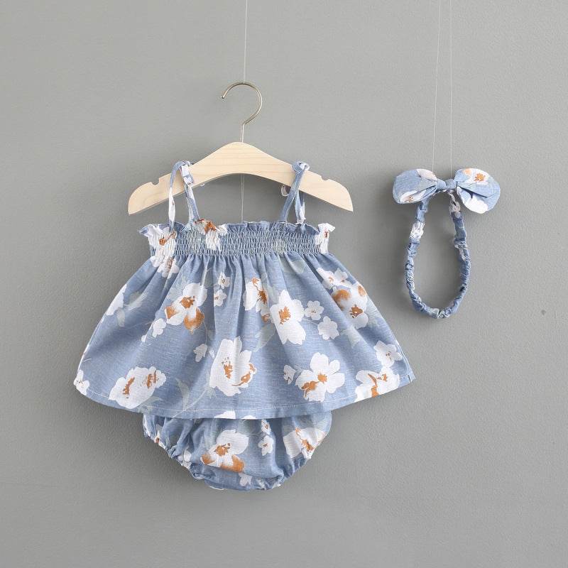 Baby New Summer Korean Princess Dress Baby Skirt Girl Dress Suit - Velora