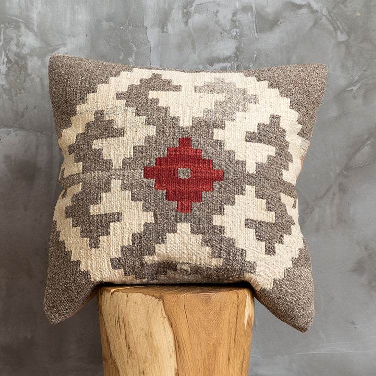 American Country Style Imported From India Ethnic Style Kilim Hand Woven Hard Wool Pillow Cover Cushion - Velora