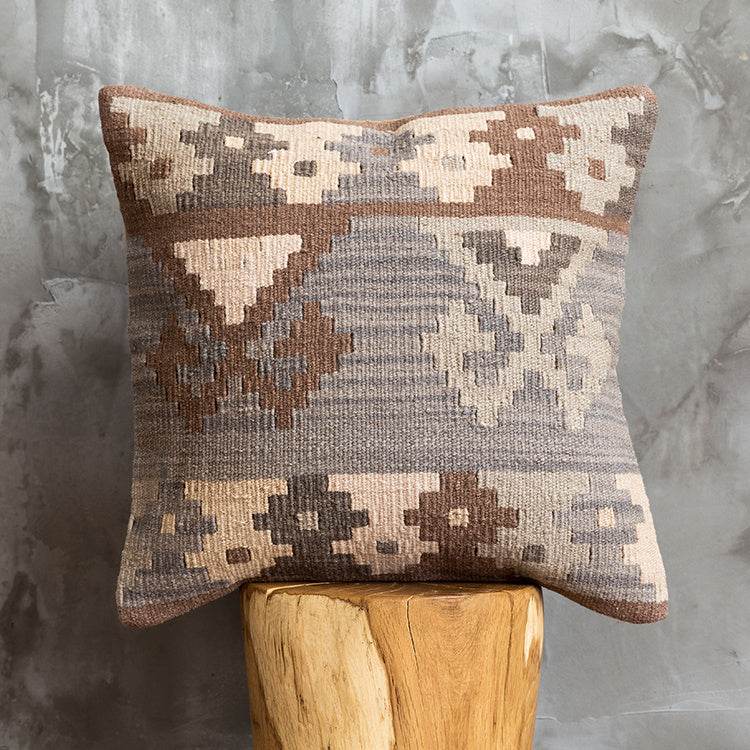 American Country Style Imported From India Ethnic Style Kilim Hand Woven Hard Wool Pillow Cover Cushion - Velora