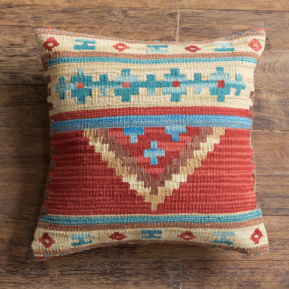 American Country Style Imported From India Ethnic Style Kilim Hand Woven Hard Wool Pillow Cover Cushion - Velora