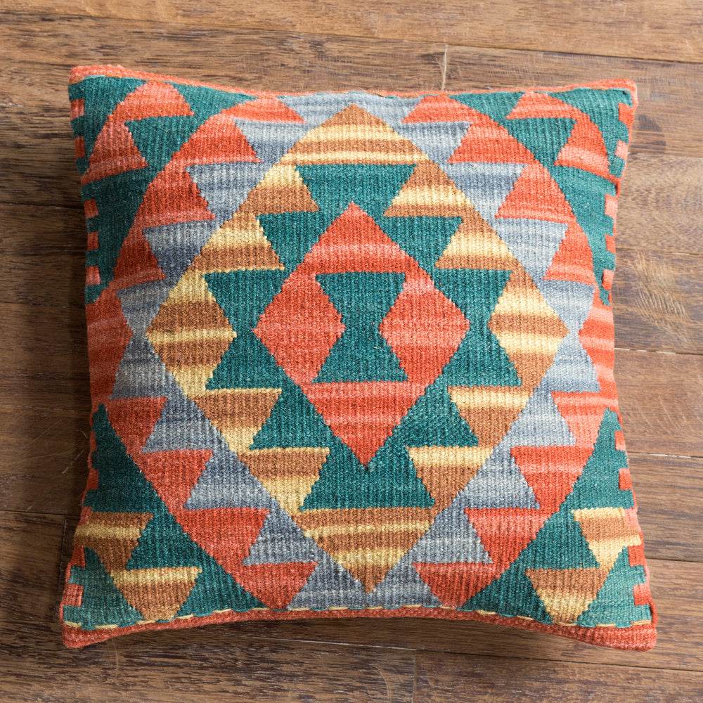 American Country Style Imported From India Ethnic Style Kilim Hand Woven Hard Wool Pillow Cover Cushion - Velora