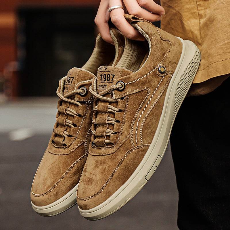 Men's Casual Shoes Youth Board Shoes Large Size Casual Leather Shoes - Velora