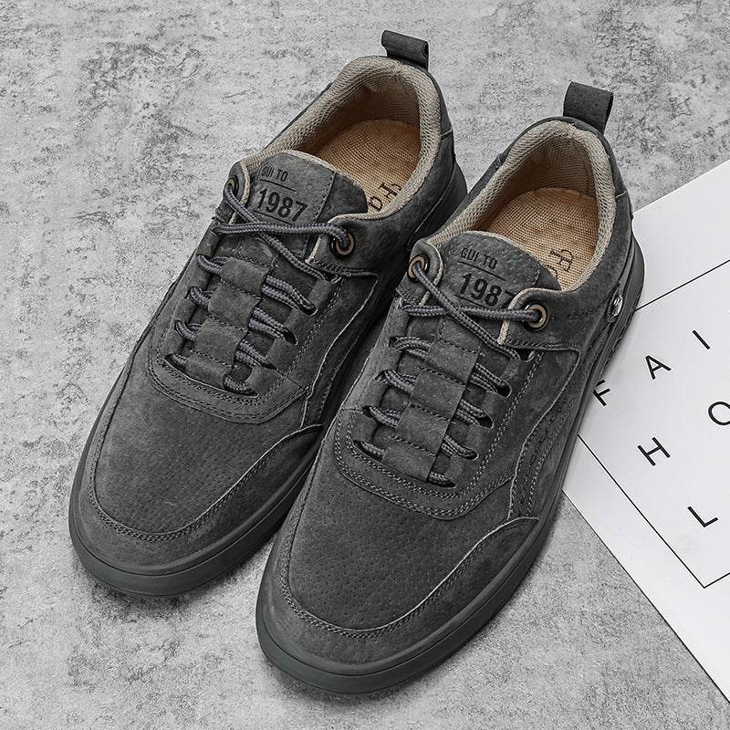 Men's Casual Shoes Youth Board Shoes Large Size Casual Leather Shoes - Velora