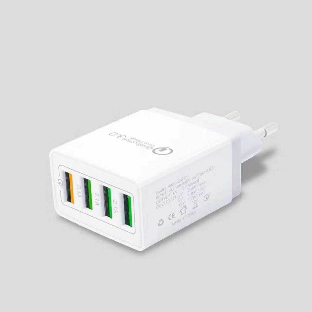 Smart 4 ports USB fast Charger US European British Standard - Velora