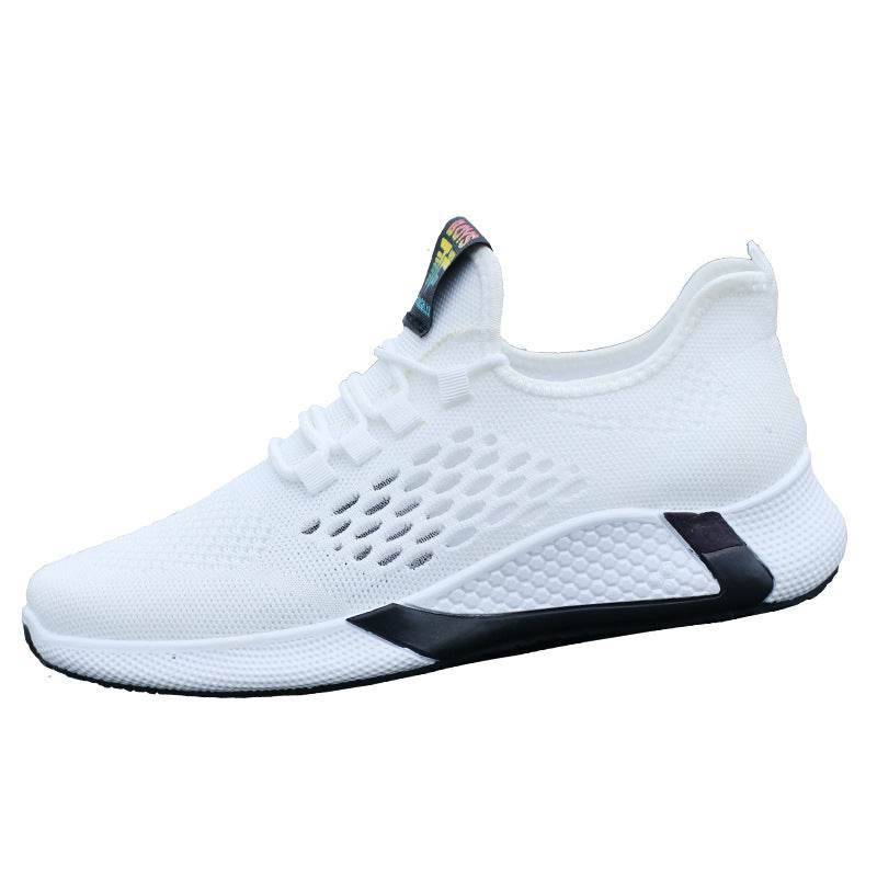 New Sports Shoes Men's Breathable Casual Mesh Shoes Comfort Increase Lace-up Non-slip Low-top Running Shoes - Velora
