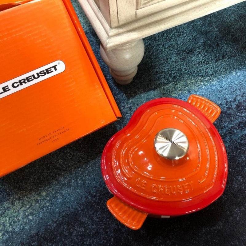 LeCreuset Enamel Cast Iron Pot Love Pot Heart-shaped Deep Pot Saucepan - Velora