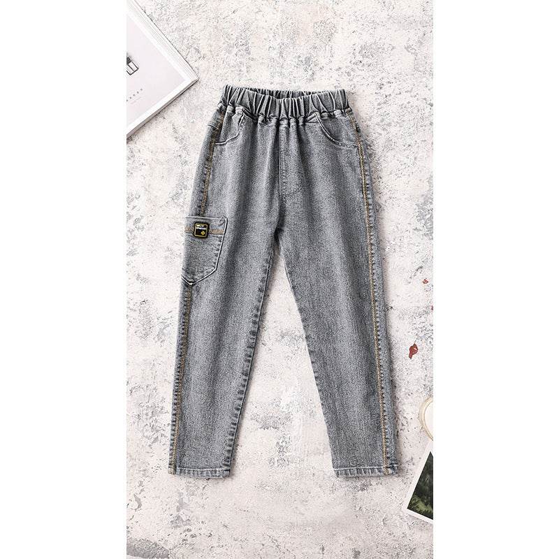 Kids Boys Jeans Baby Clothes Classic Pants Children Denim Clothing Boy Casual Bowboy Long Trousers 5-13Y - Velora