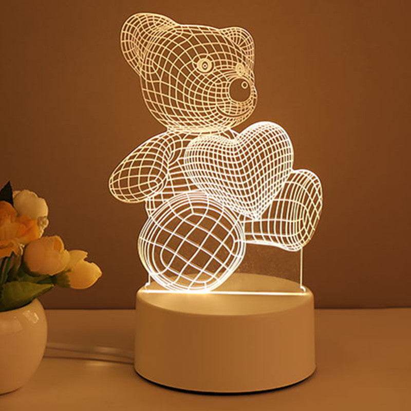 3D Lamp Acrylic USB LED Night Lights Neon Sign Lamp Xmas Home Decorations For Room Decor Valentines Day Gifts - Velora