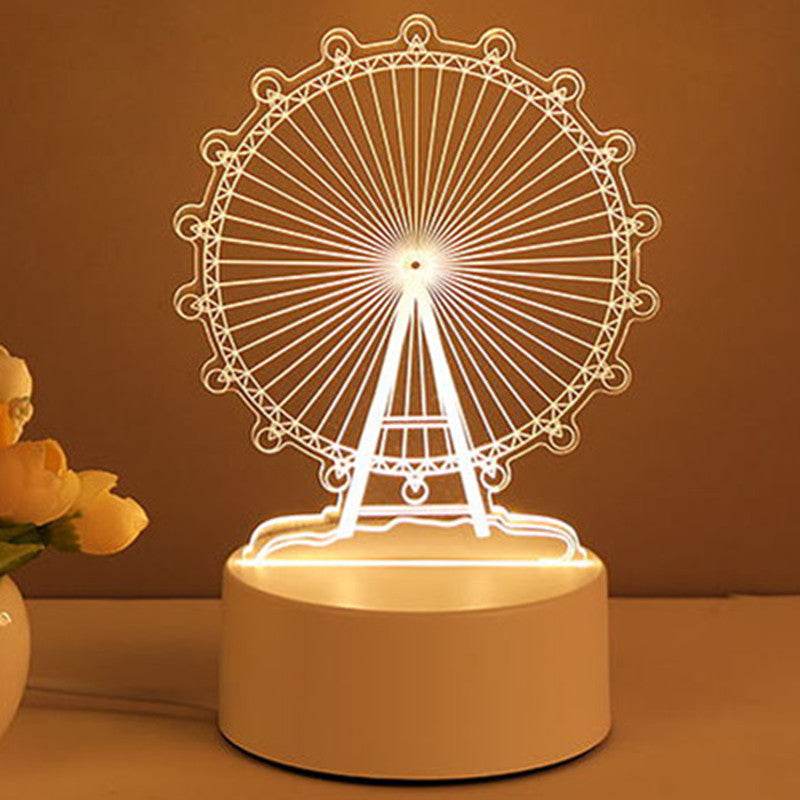3D Lamp Acrylic USB LED Night Lights Neon Sign Lamp Xmas Home Decorations For Room Decor Valentines Day Gifts - Velora