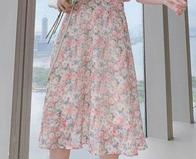 Summer Sale Sweet Daisy T-shirt Skirts Sets Women Leisure Floral Clothing Fashion Slimming Dress - Velora