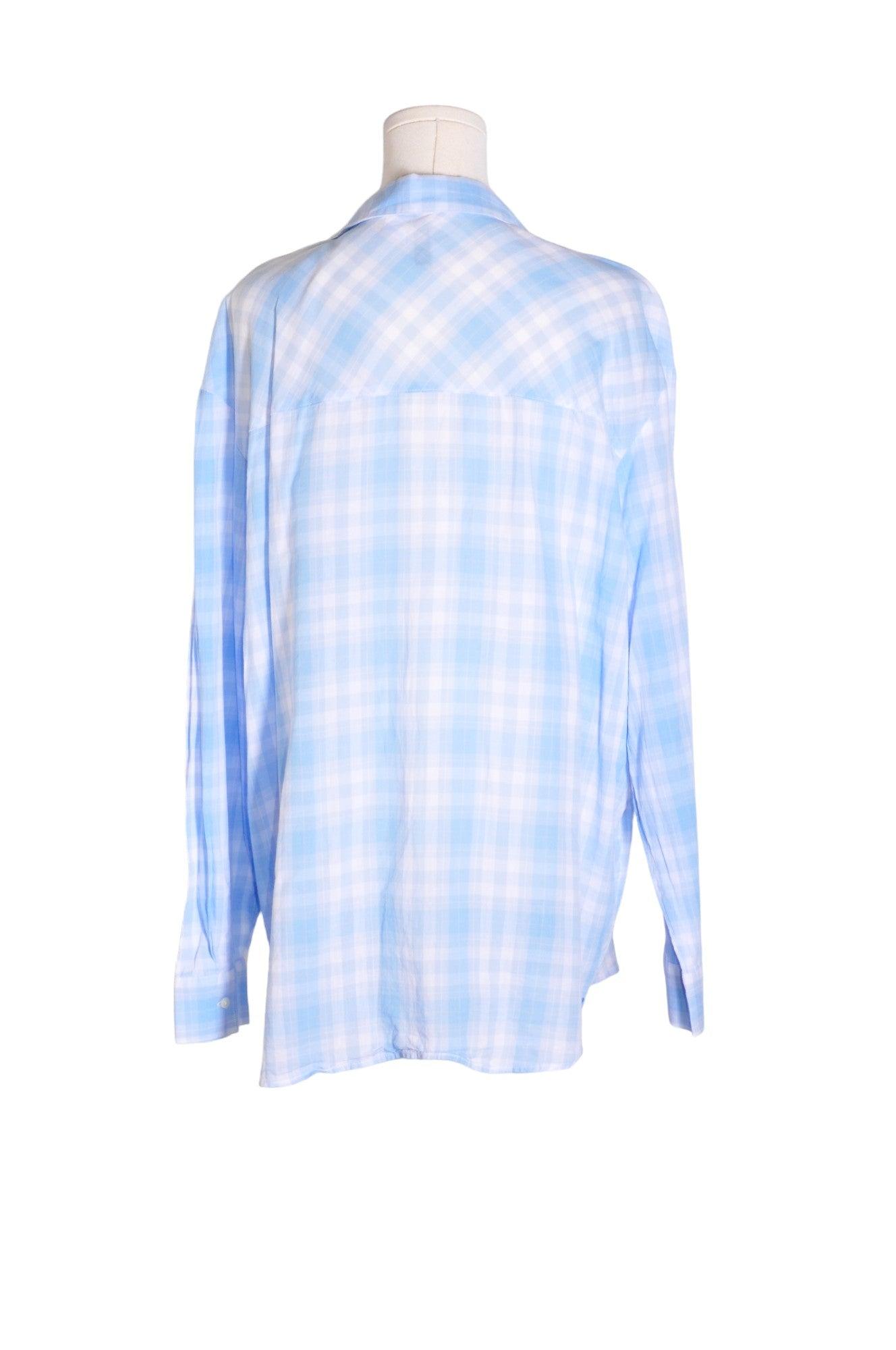 H&M Women Button Down Tops Regular fit in Blue - L - Velora