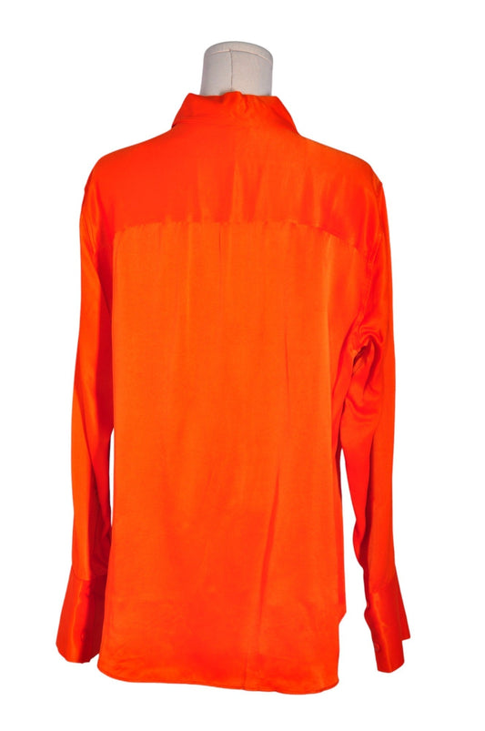 ZARA Women Button Down Tops Regular fit in Orange - XXL - Velora
