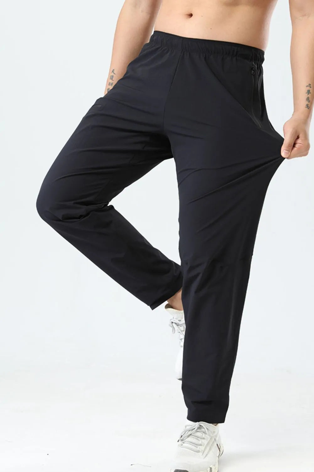 Men's Plus Size Elastic Waist Loose Fit Pants - Velora